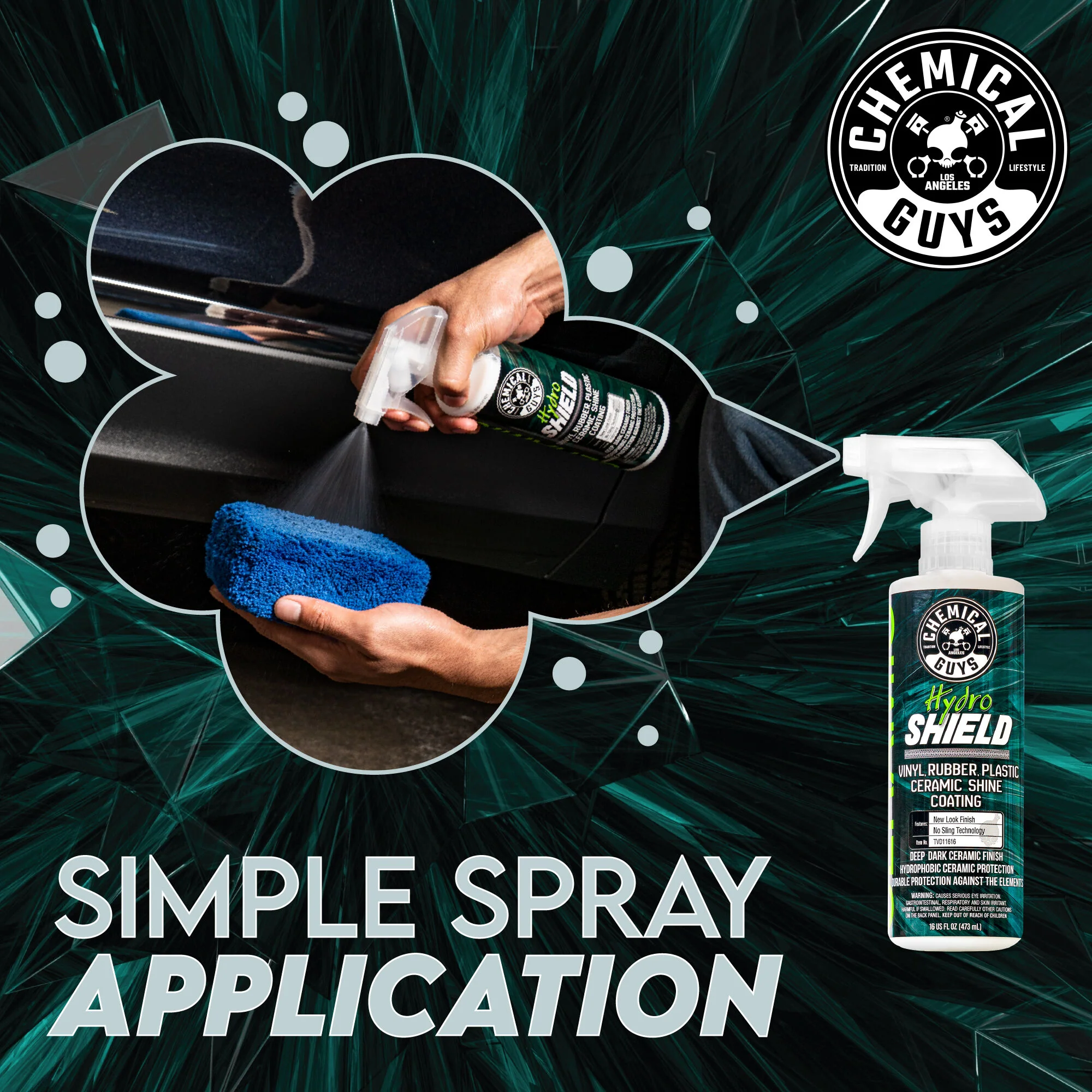 HydroShield Vinyl, Rubber, Plastic Ceramic Shine Coating - Image 5